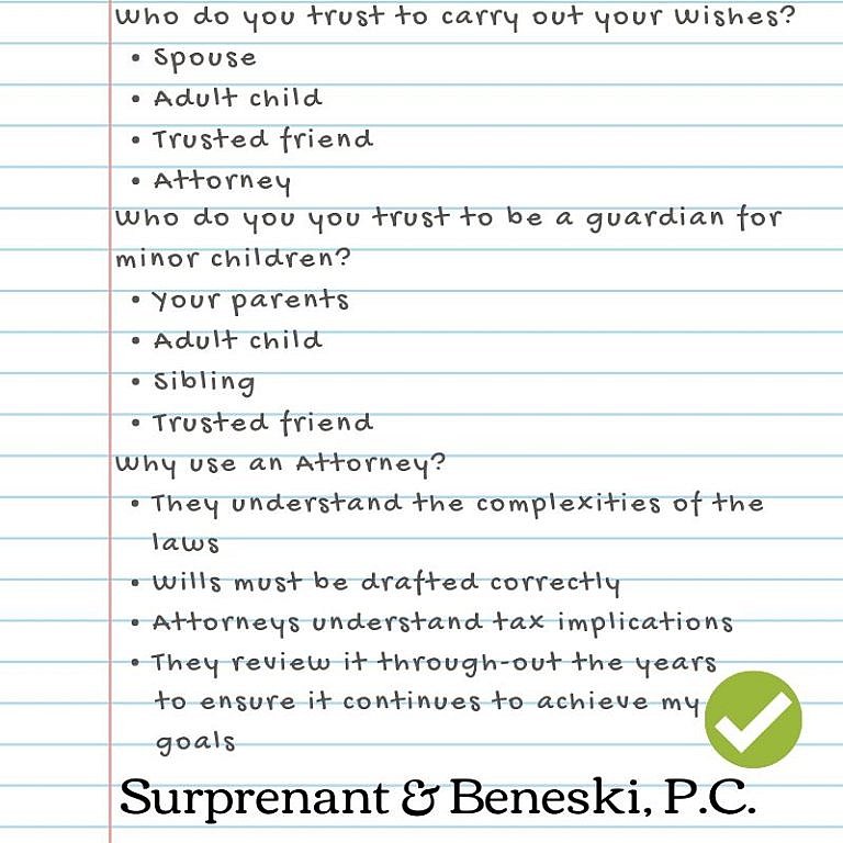 Checklist for Preparing a Will in Massachusetts