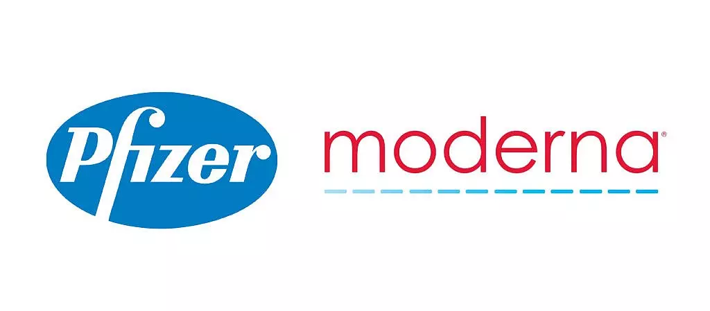 Logos of Moderna Pfzeier and J&J to indicate the new vaccines