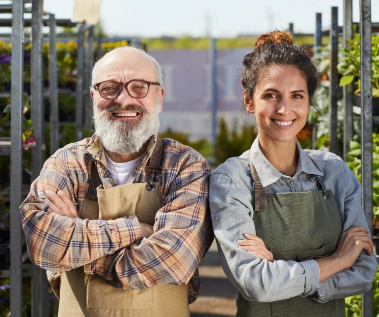farmers crossing their arms and smiling