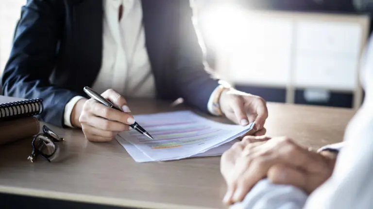 estate planning attorney with client