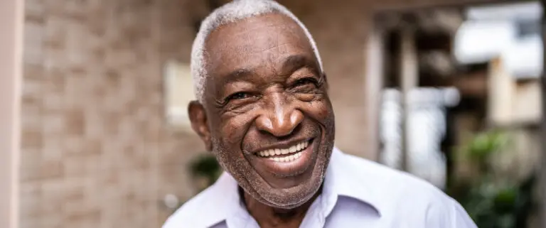 Smiling elder man