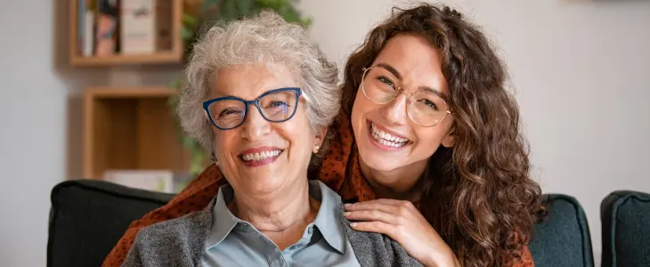 College student with grandparent