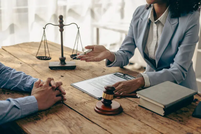 Lawyer and client discussing a trust